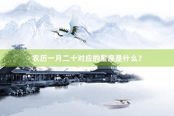 农历一月二十对应的星座是什么？